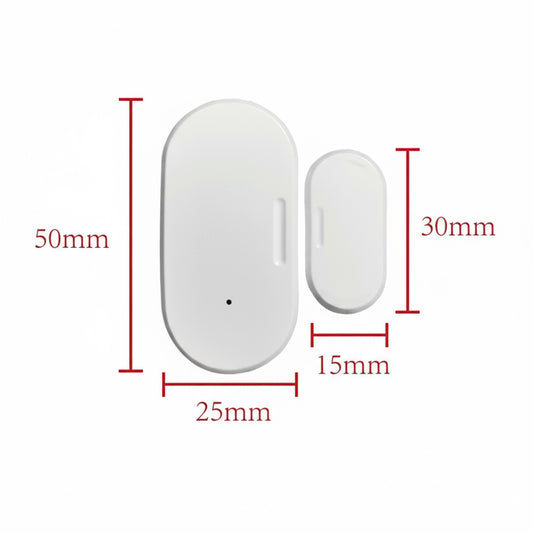 White electronic device with dimensions labeled on a white background